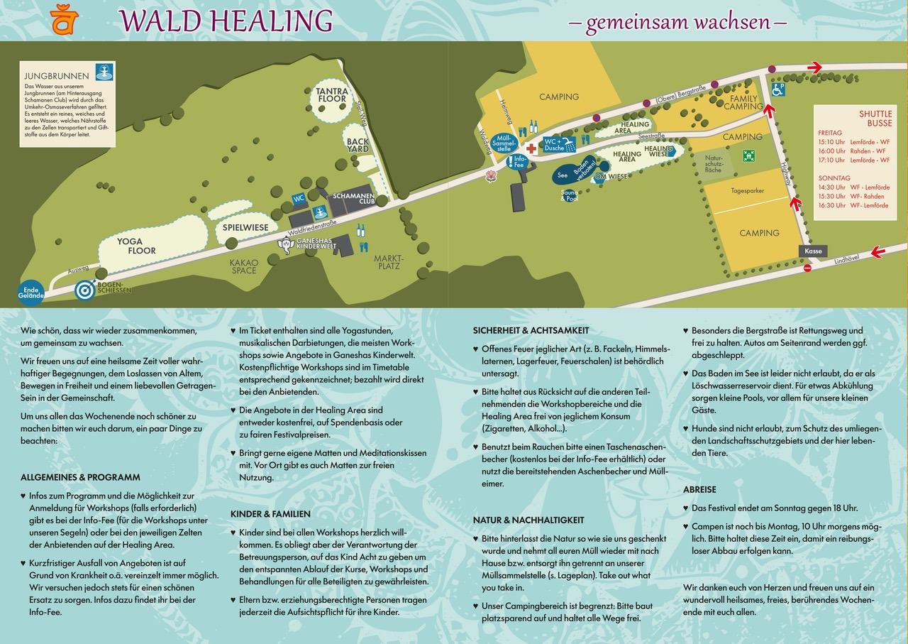 Programm Wald Healing Festival Timetable